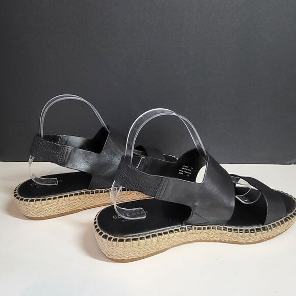 Cole Haan Women's Black Wedge Open Toe Sandals - Picture 2 of 10